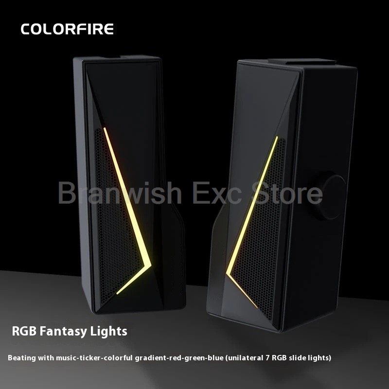 2x2.5W Computer Speaker RGB Li - Rgb Computer Soundbar For Pc ulasan dan harga