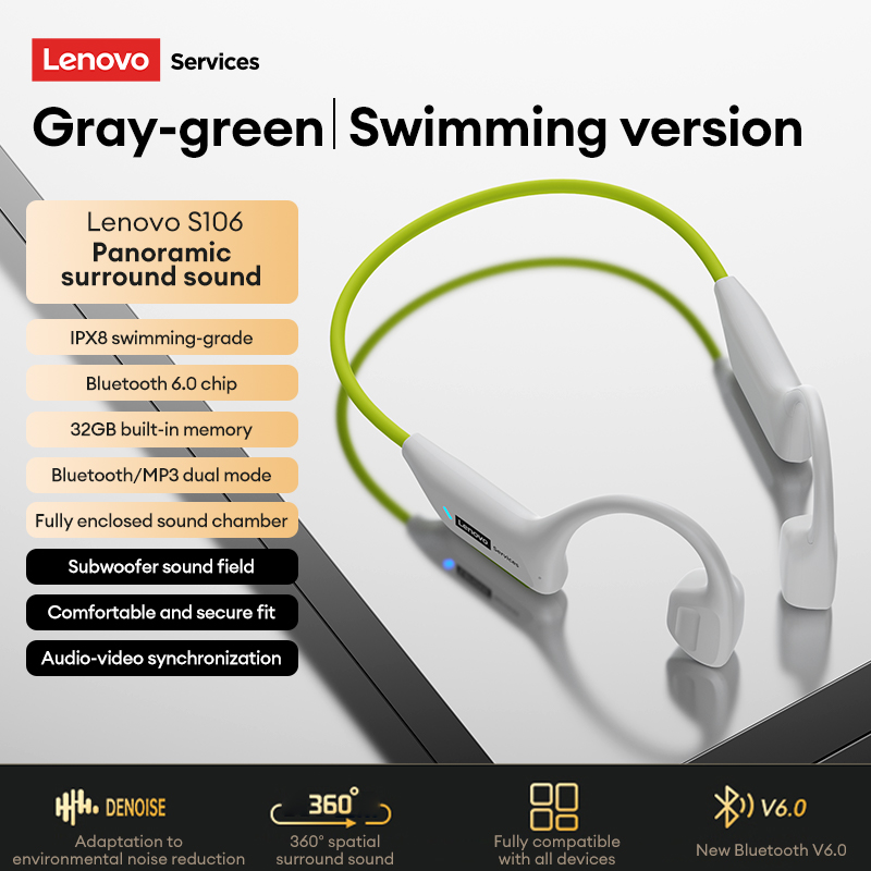 Choice Lenovo S106 Bone Conduc - Bone Conduction Running Headphones ulasan dan harga