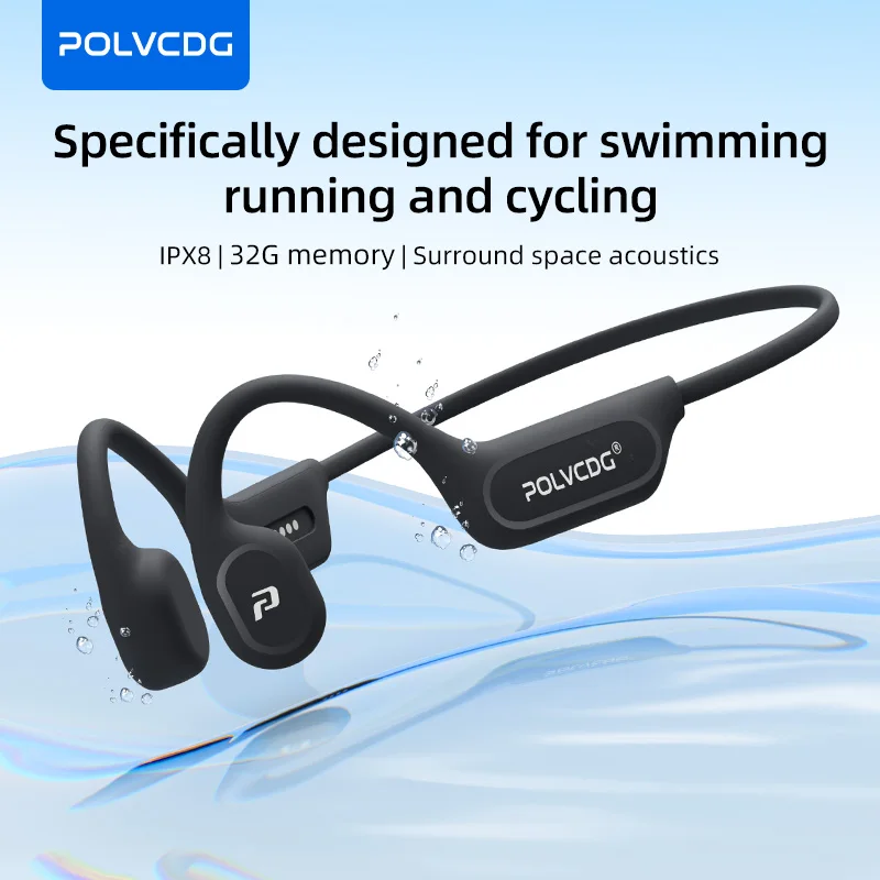 POLVCDG X9 Bone Conduction Ear - Bone Conduction Running Headphones ulasan dan harga