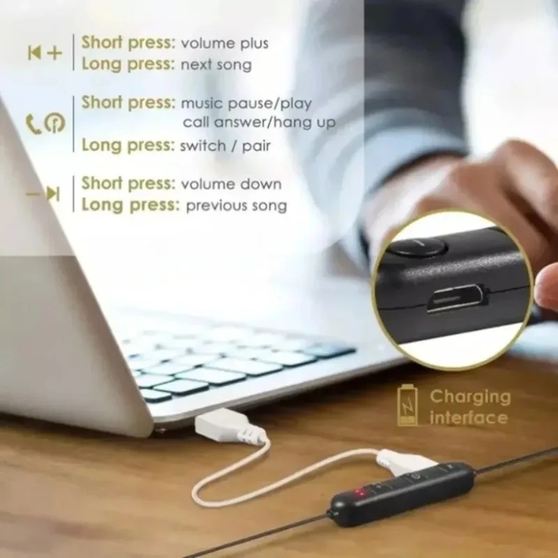 1/2/3/4pcs Neckband Bluetooth  - Magnetic Neckband Sports Earphones ulasan dan harga
