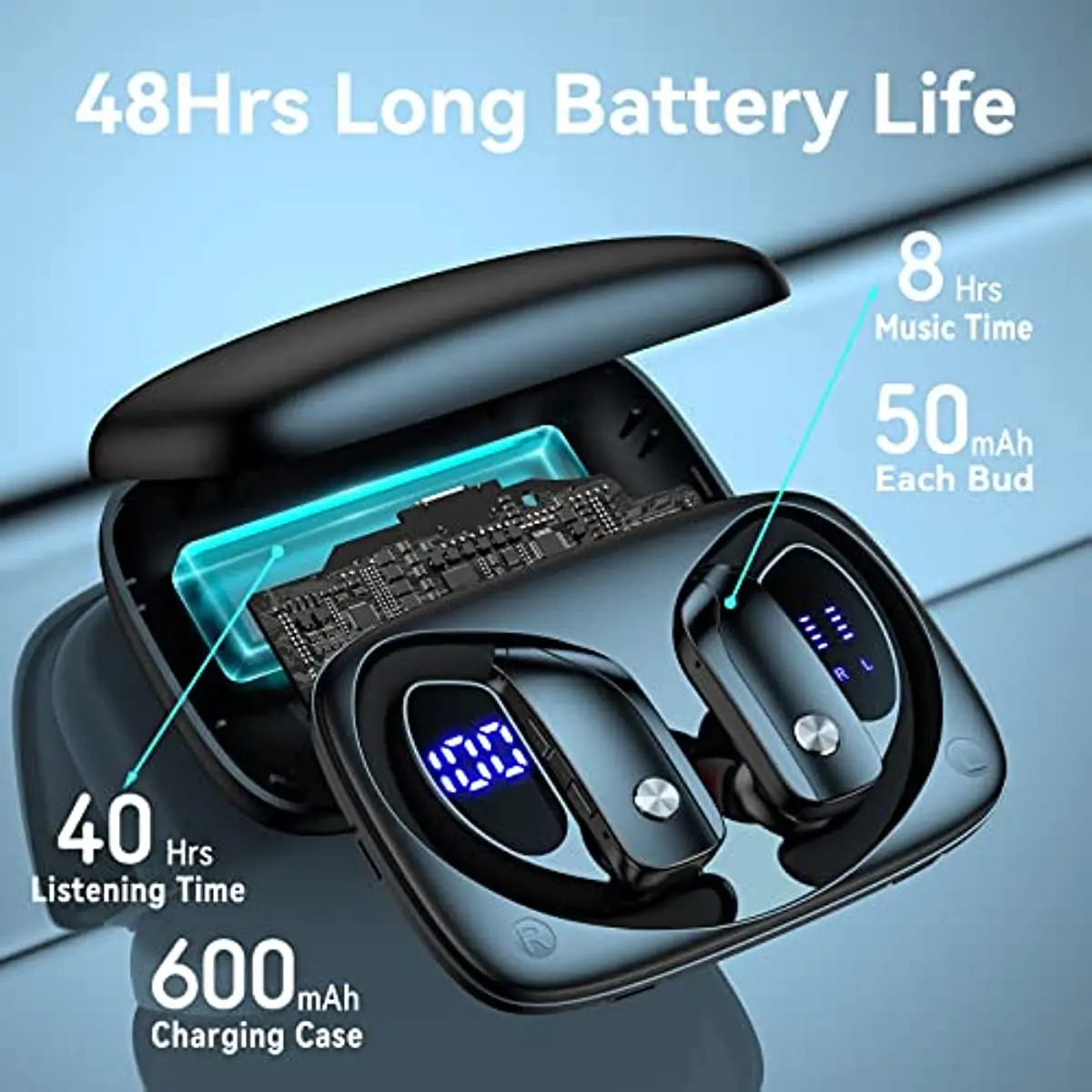 Wireless Earbuds Bluetooth Hea - Anc Wireless Over Ear Headphones ulasan dan harga
