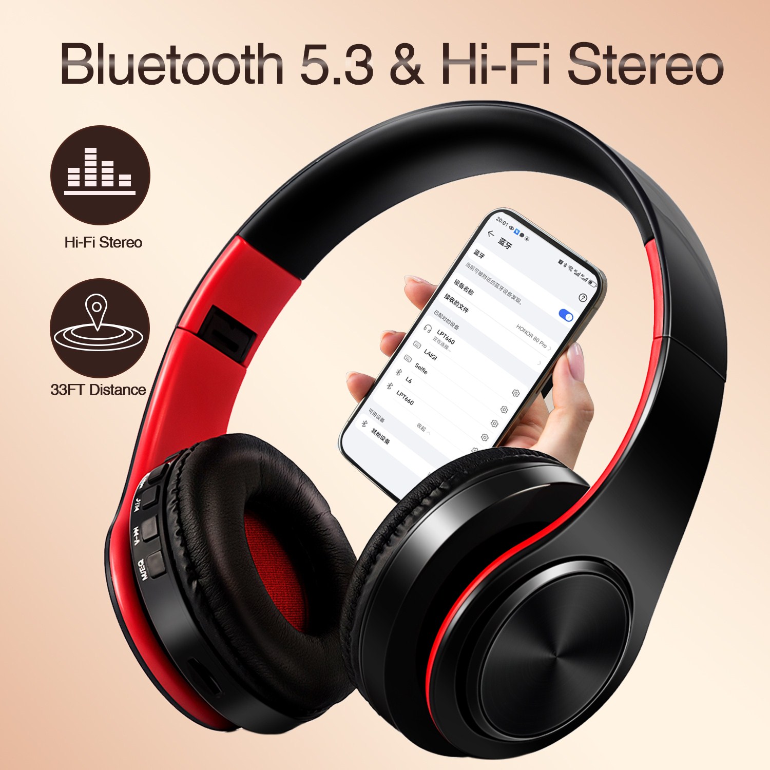 CATASSU Earphone Bluetooth Hea - Anc Wireless Over Ear Headphones ulasan dan harga