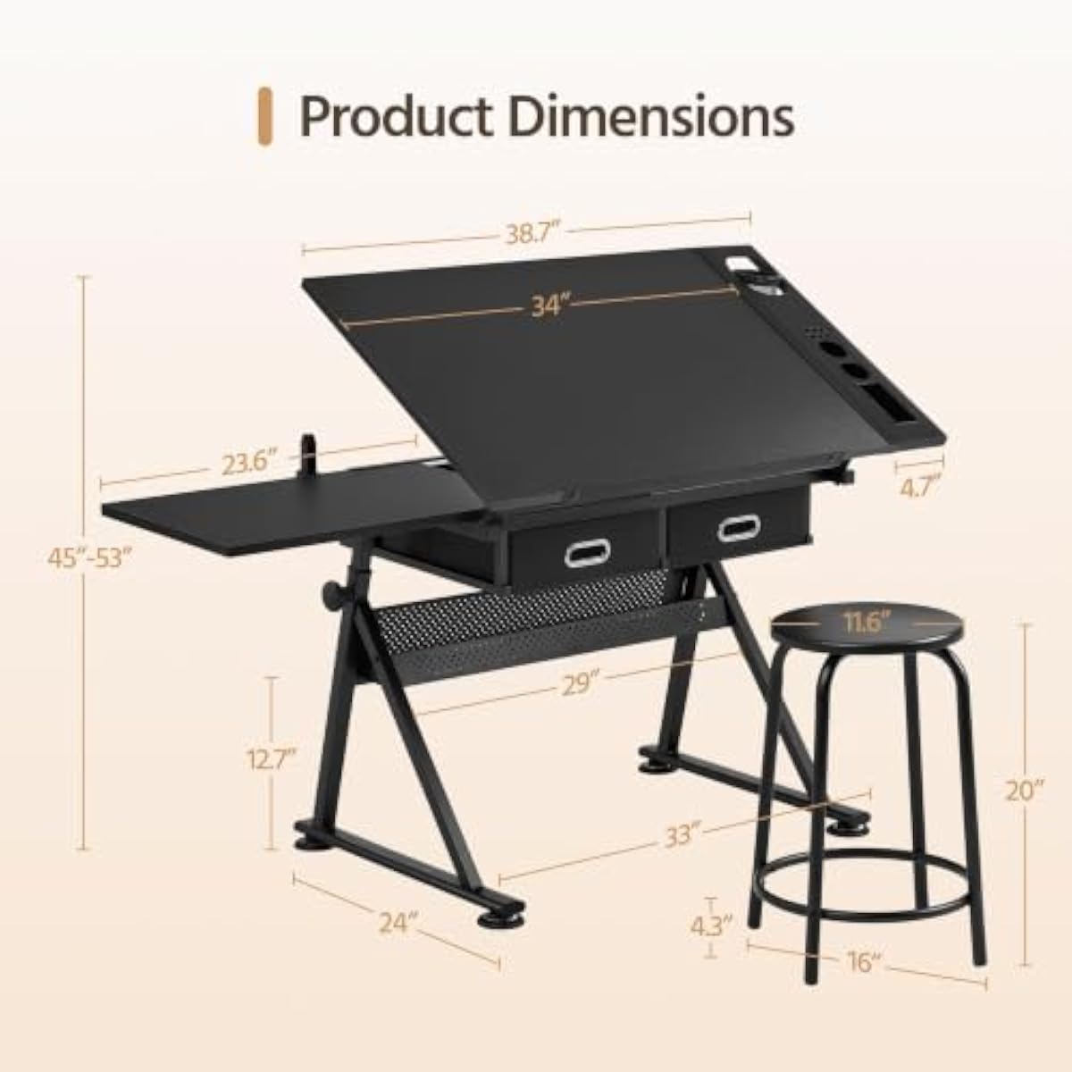 Drafting Desk with Tilt-Adjust - Laptops ulasan dan harga