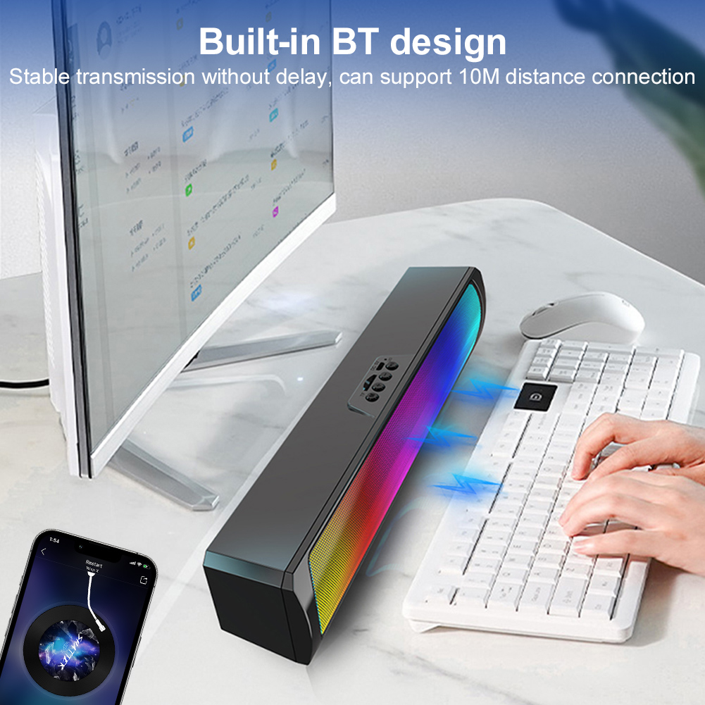 Portable Computer Sound Bar Sp - Rgb Computer Soundbar For Pc ulasan dan harga