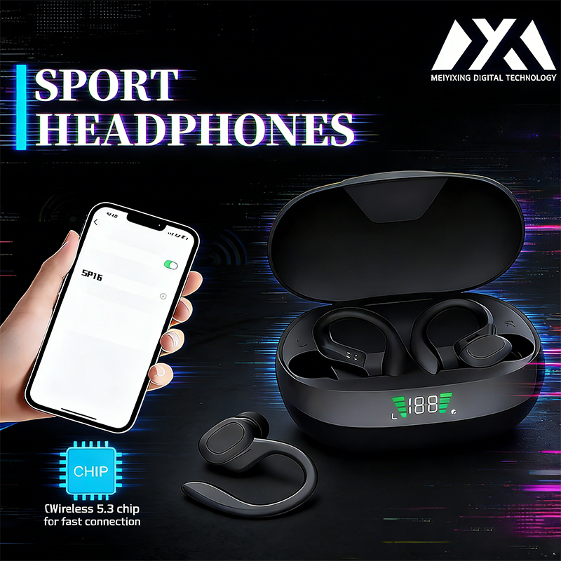 SP16-Earhook Bluetooth Headpho - Anc Wireless Over Ear Headphones ulasan dan harga